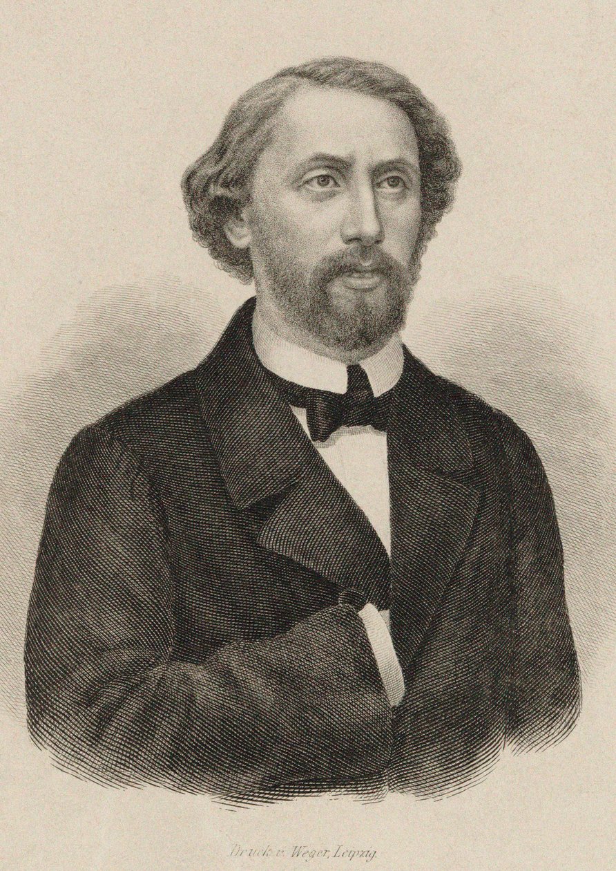 Portrait of the pianist and composer Julius Schulhoff, 1860 by Unbekannt