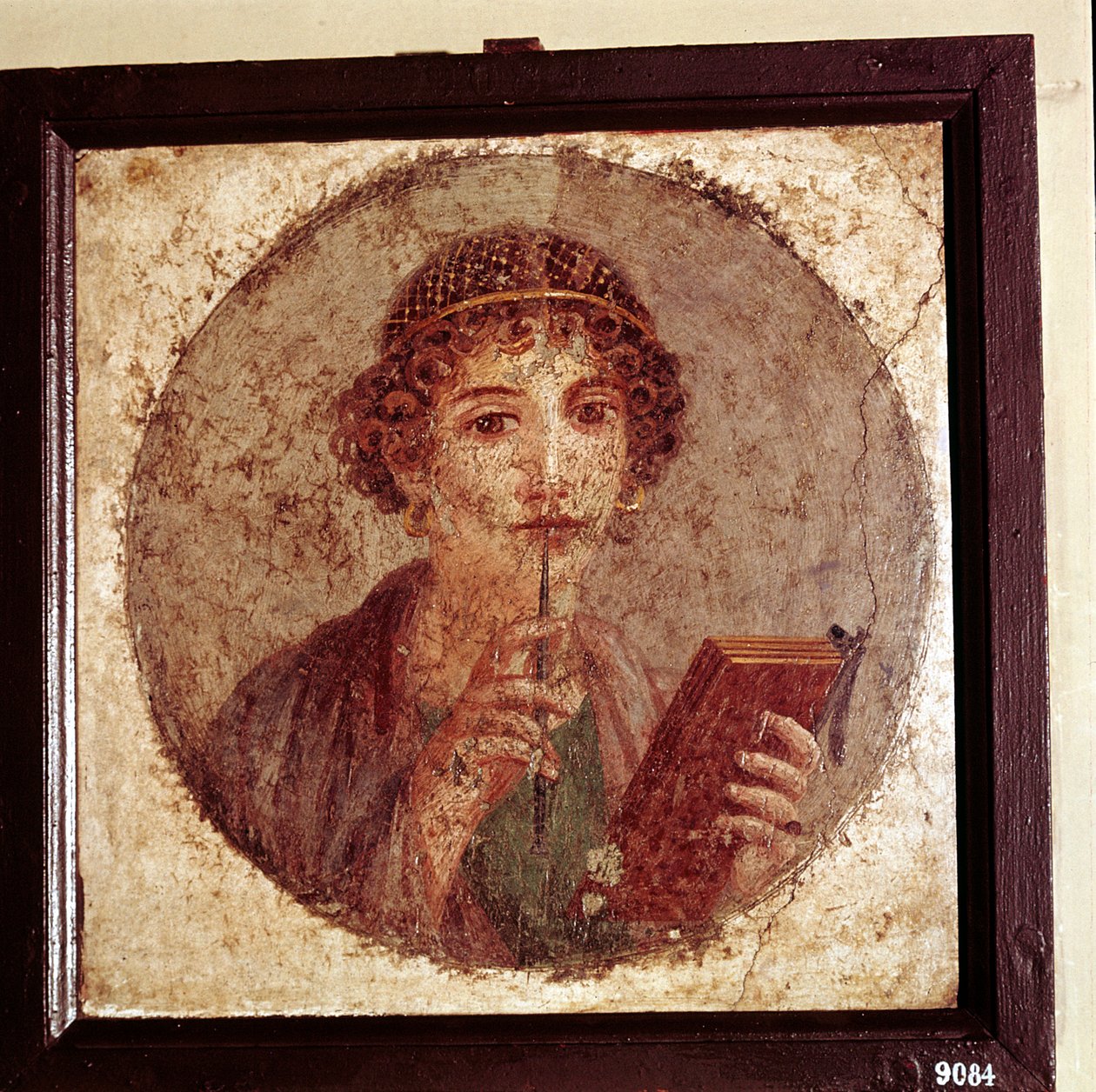 Portrait painting of Sappho, Pompeii, Italy by Unbekannt