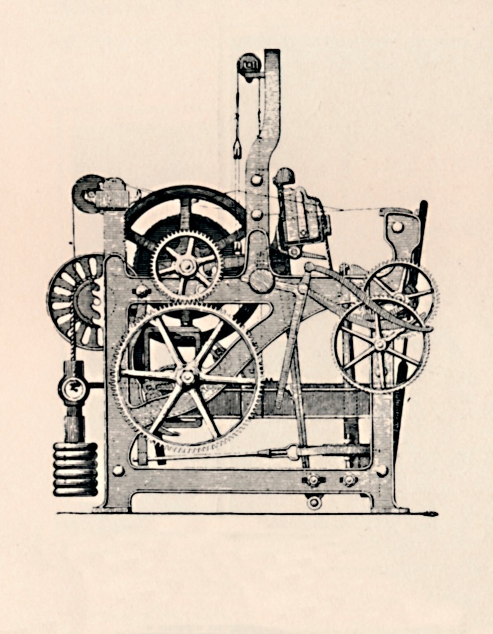Power Loom Side View, 1836 by Unbekannt