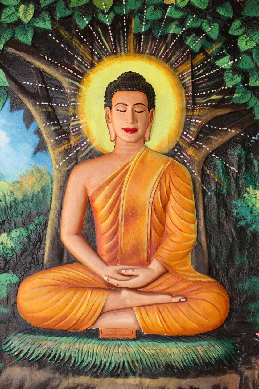 Life of Buddha: Meditation on a Lotus Flower in Preah Prom Rath ...
