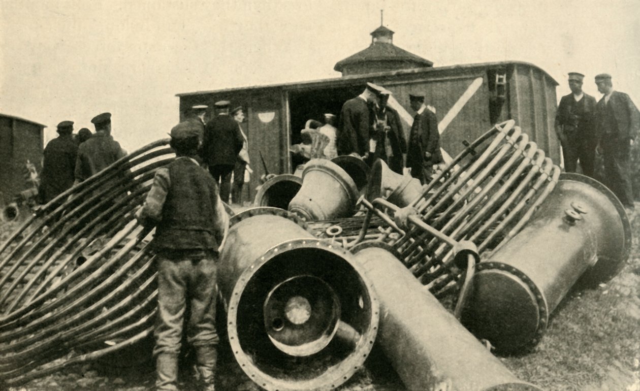 Preparing for the Evacuation of Warsaw, First World War, 1915 by Unbekannt