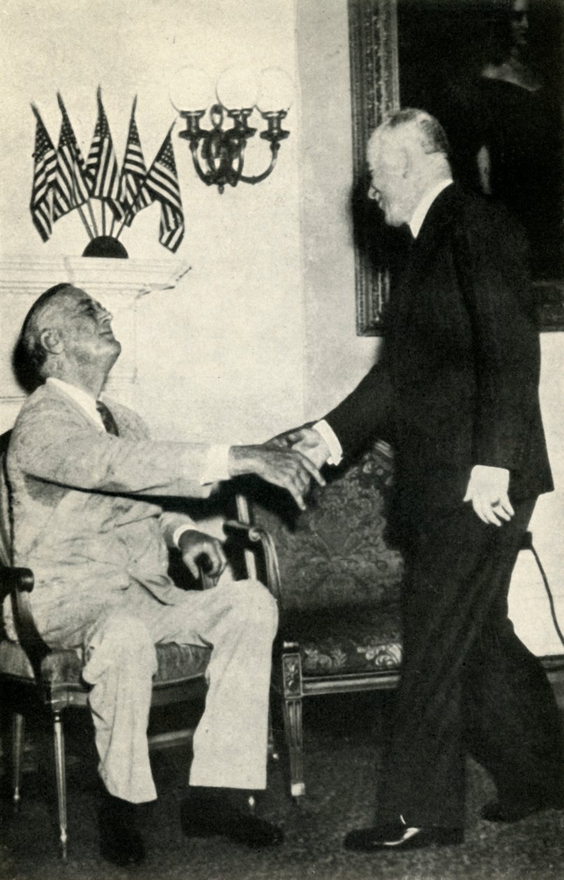 President Benes Visits F. D. Roosevelt in 1942, 1947 by Unbekannt