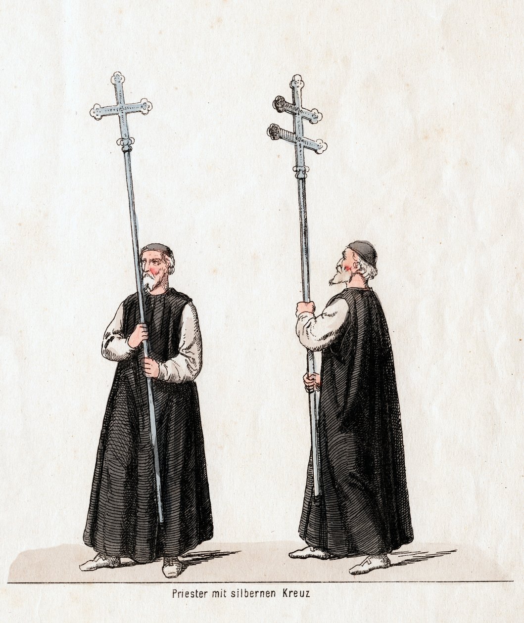 Priest with Silver Cross, Costume Design for Shakespeare