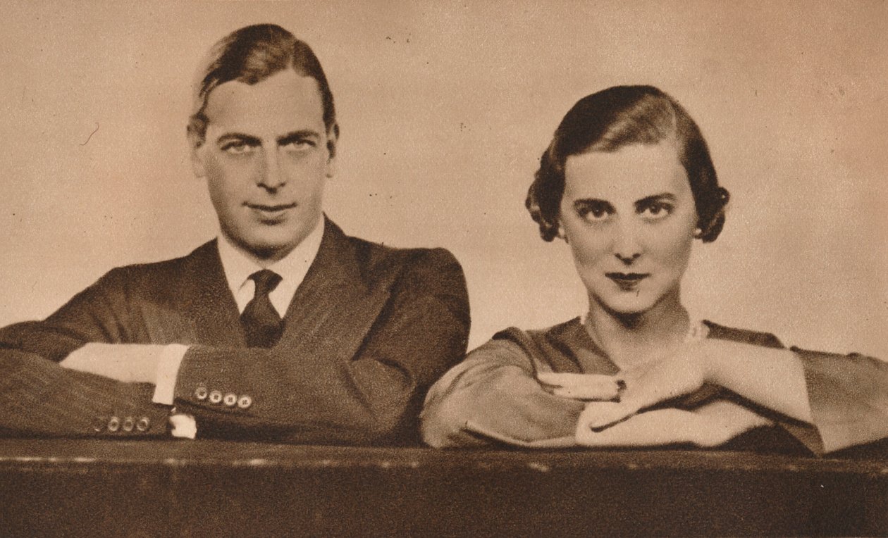 Prince George and Princess Marina, who became engaged on 28 August, 1934 by Unbekannt