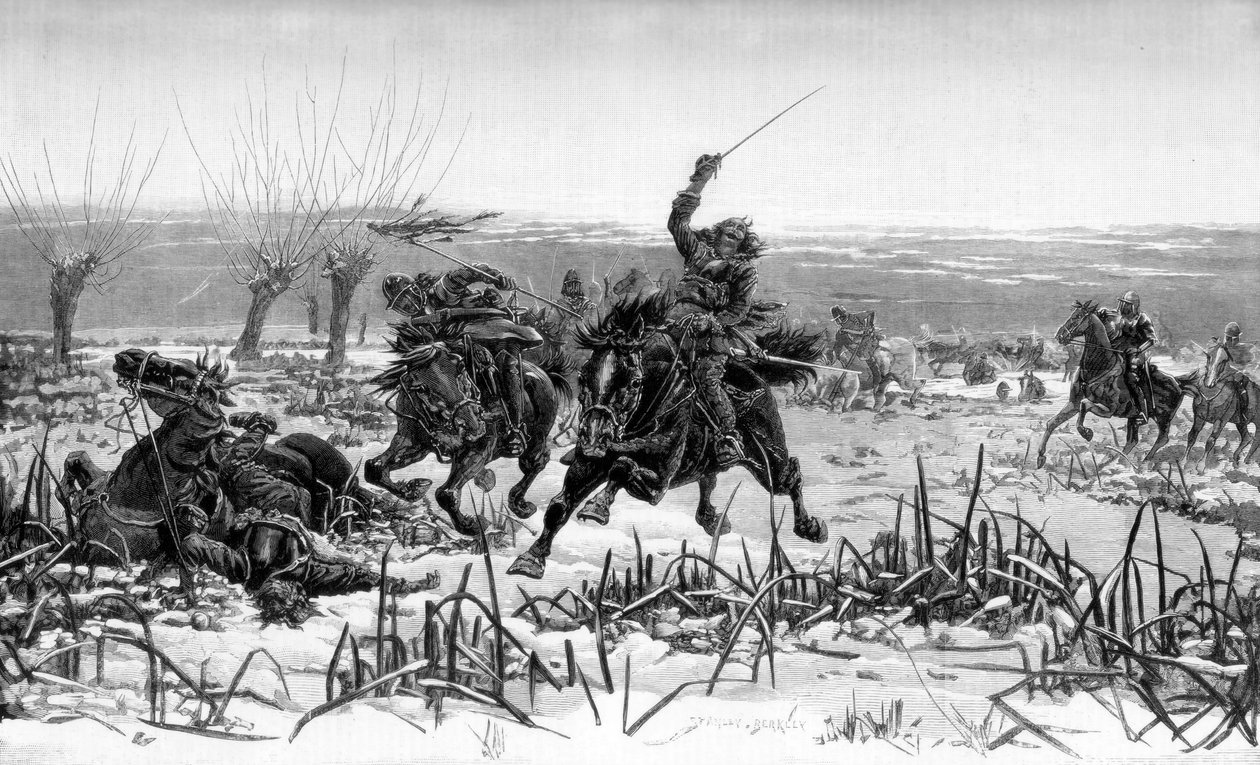 Prince Rupert at the Battle of Edgehill, 1642 by Unbekannt