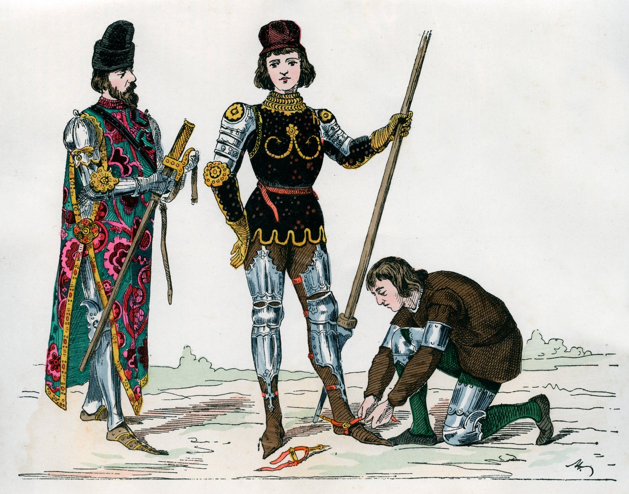 Prince, Squire and Valet, 15th Century 1882-1884 by Unbekannt