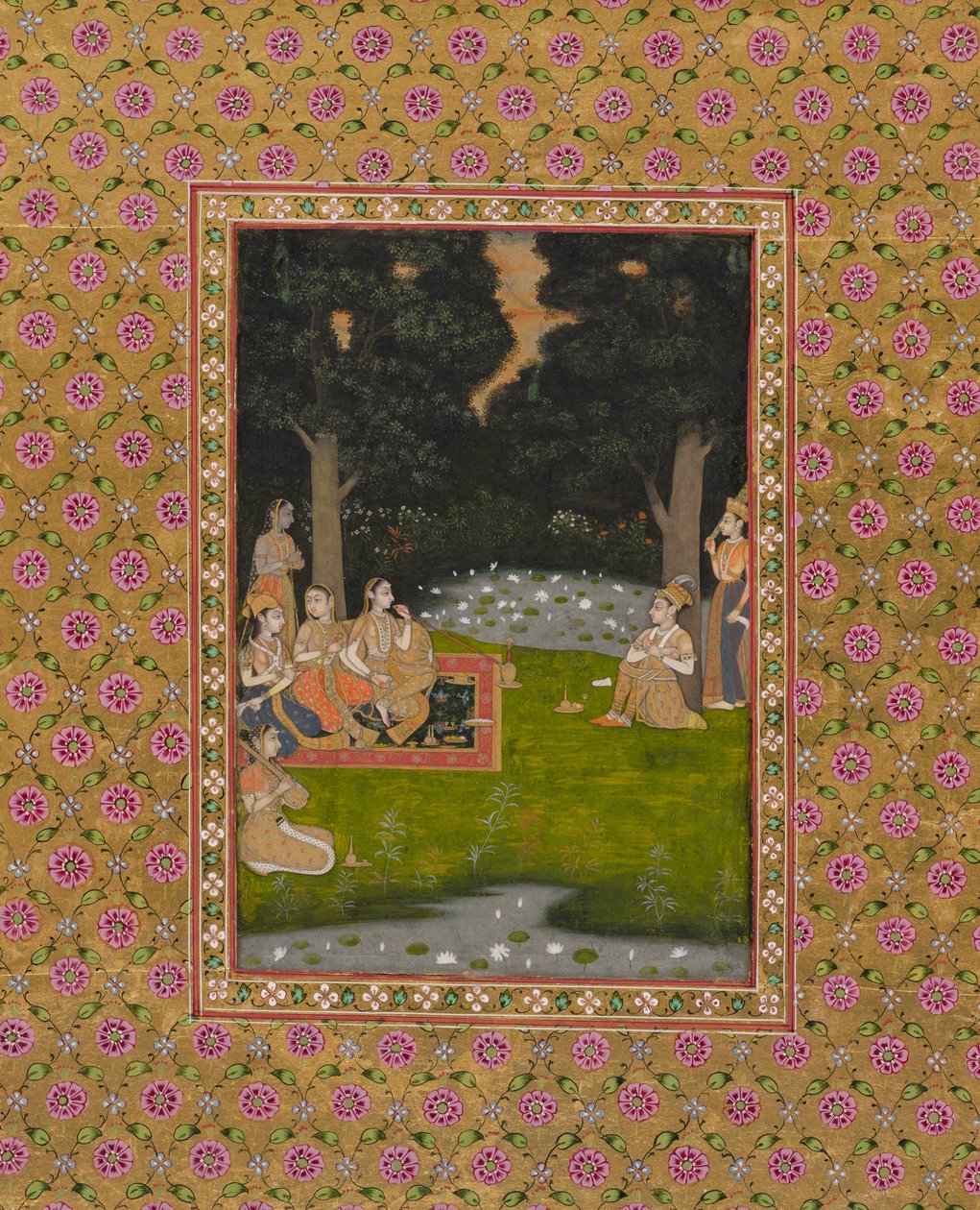 Princely Ascetic in the Forest Visited by Ladies by Unbekannt