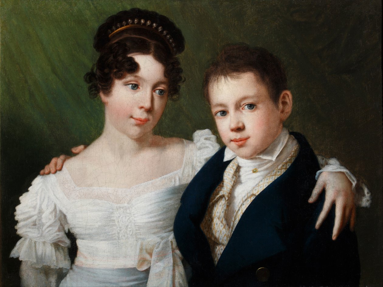 Princess Alexandrine of Prussia and Prince Albert of Prussia by Unbekannt
