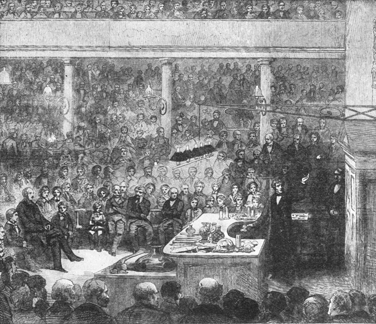 Professor Faraday Lecturing at the Royal Institute by Unbekannt