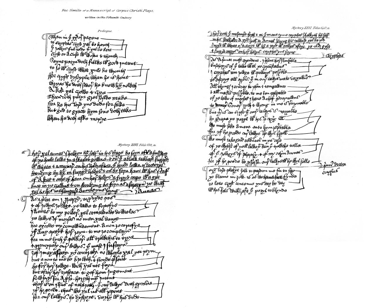 Prologues and text from the manuscript of Corpus Christi plays, 15th ...