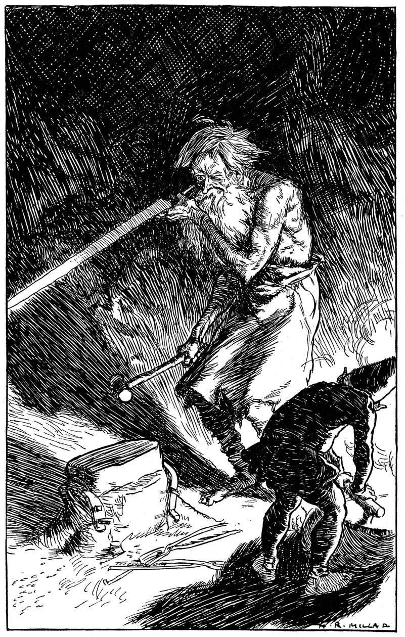 Puck Helping Wayland, Smith of the Gods, to Forge a Sword by Unbekannt