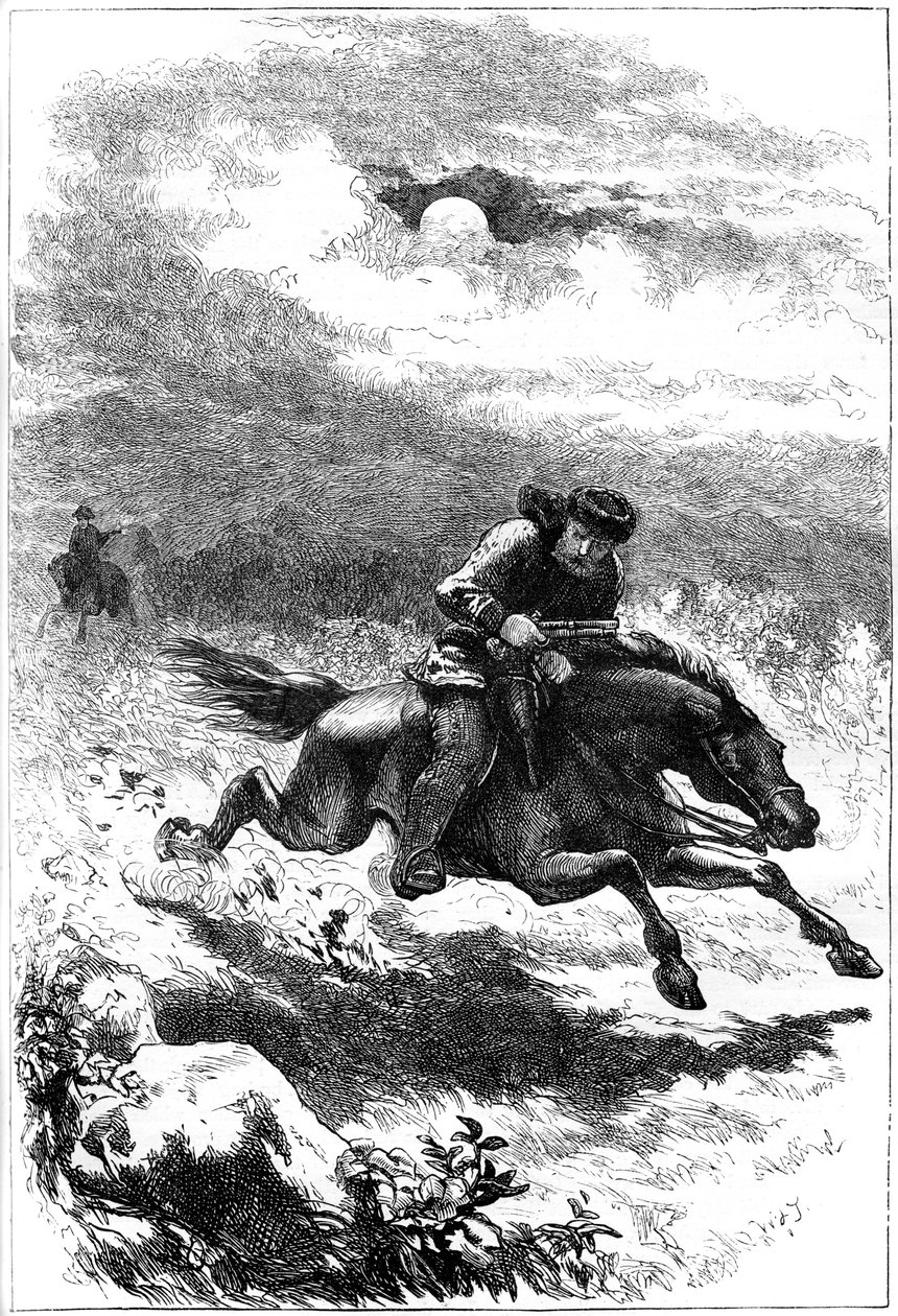Pursuit of Paul Revere, the Scout by Unbekannt