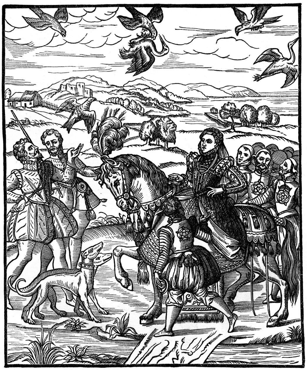 Queen Elizabeth I Hawking by Unbekannt