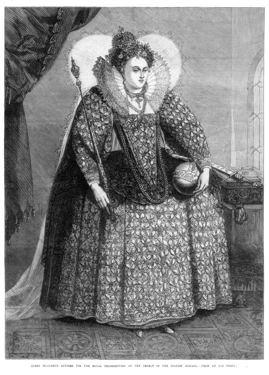 Queen Elizabeth Attired for the Royal Thanksgiving on the Defeat of the Spanish Armada by Unbekannt