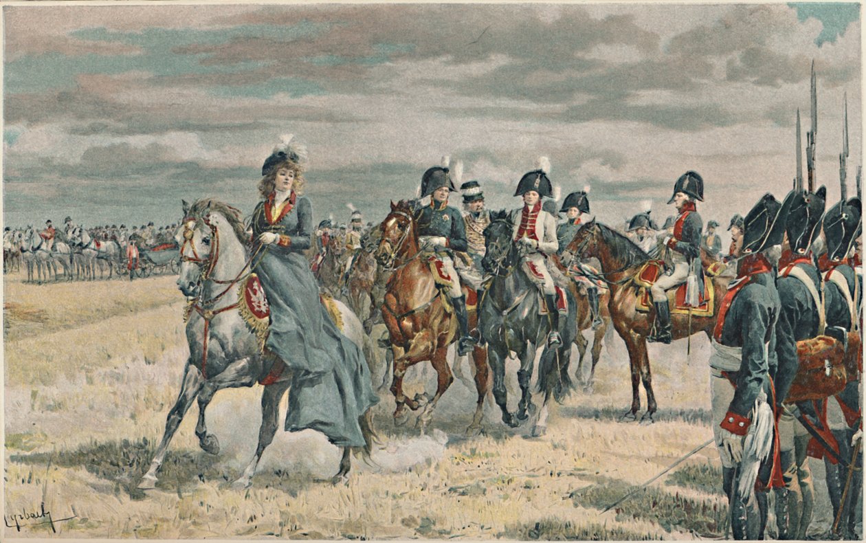 Queen Louisa Reviewing the Prussian Army, 1896 by Unbekannt