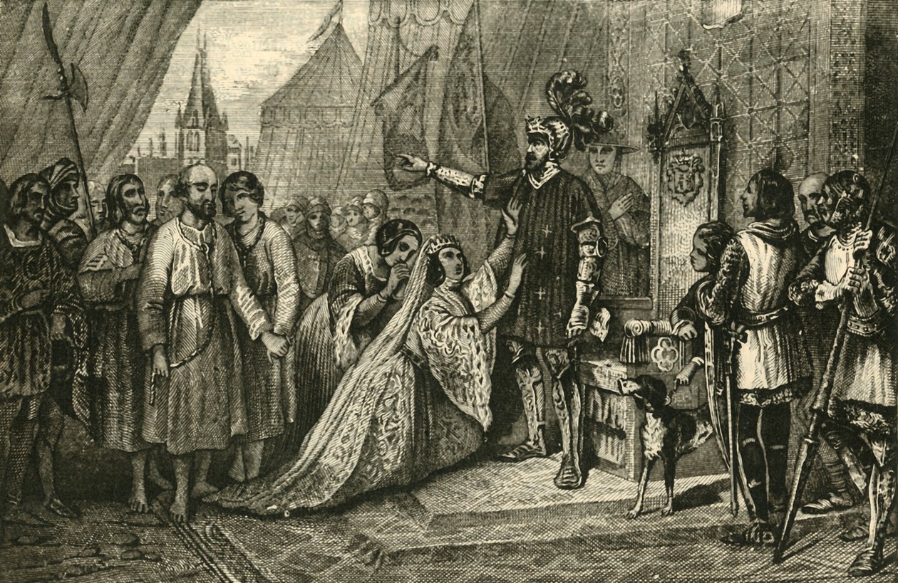 Queen Philippa Interceding for the Citizens of Calais, 1347, 1890 by Unbekannt