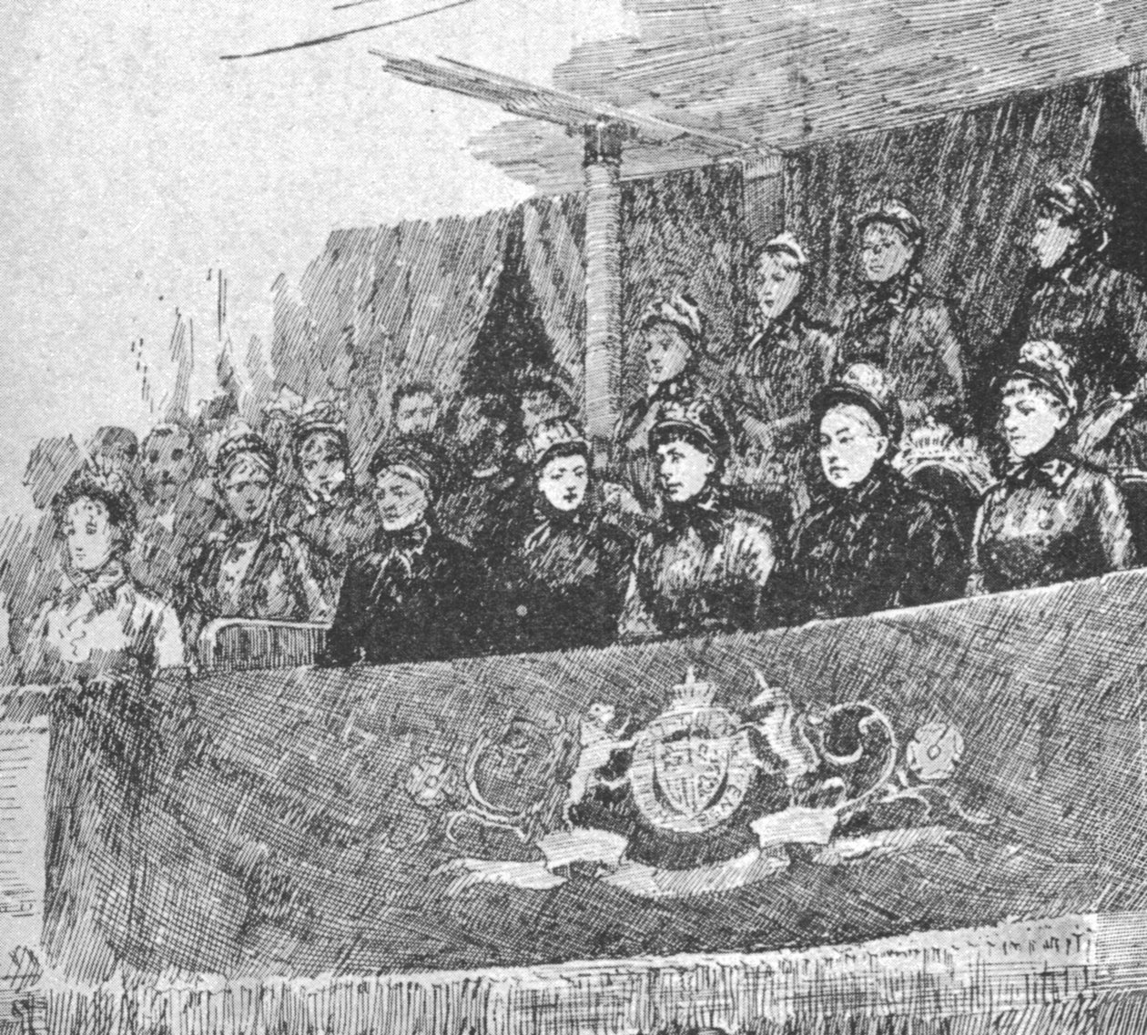 Queen Victoria at the Performance of Mors et Vita at the Albert Hall, 1886-1901 by Unbekannt