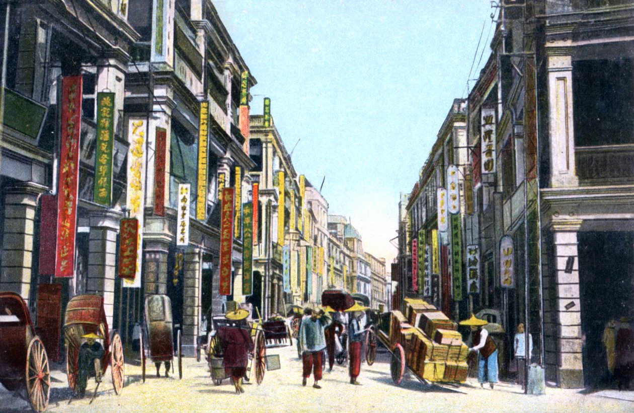 Queens Road Central, Hong Kong, China, c1900s by Unbekannt