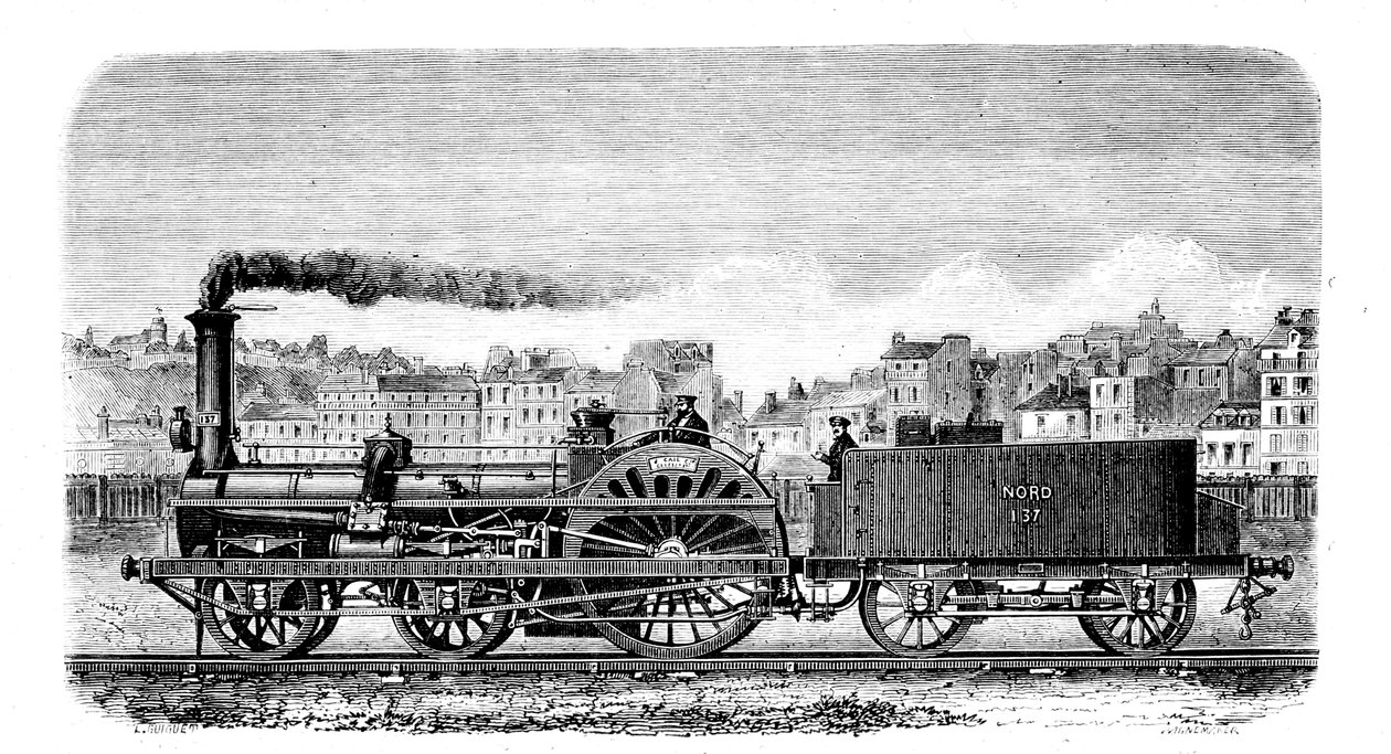 Railway Steam Locomotive Designed by Thomas Russell Crampton by Unbekannt