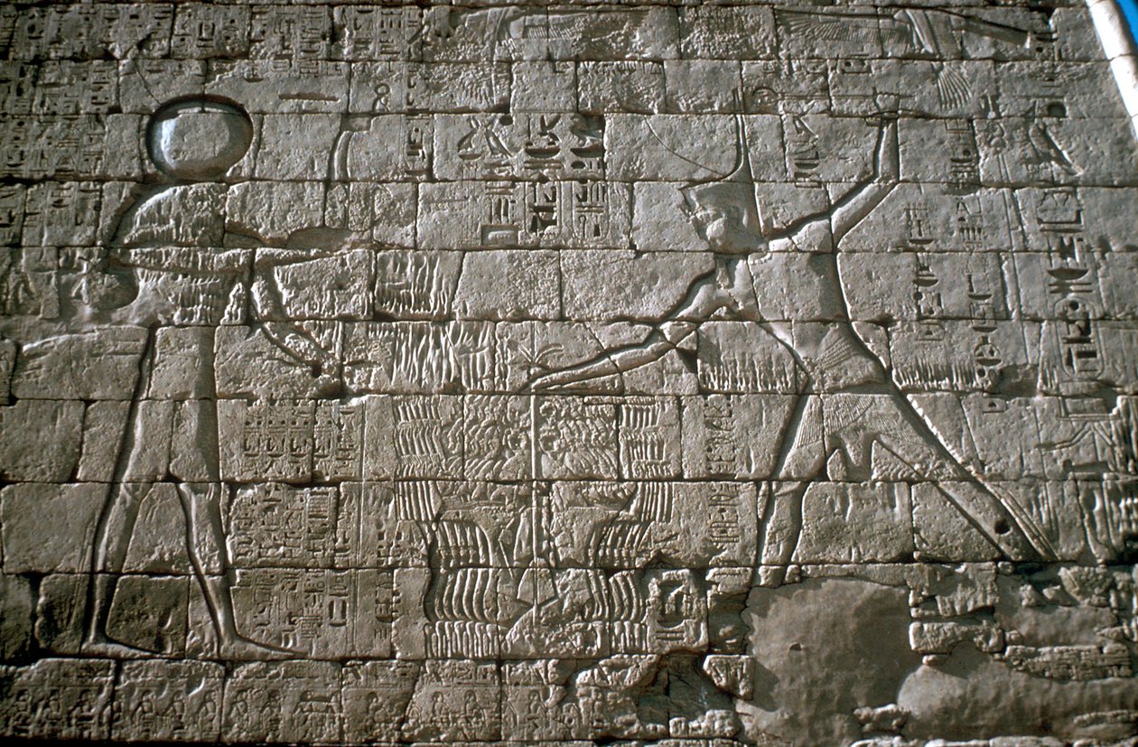 Rameses III Smiting His Enemies Before Amun-Ra, Mortuary Temple, Medinat Habu, Egypt by Unbekannt