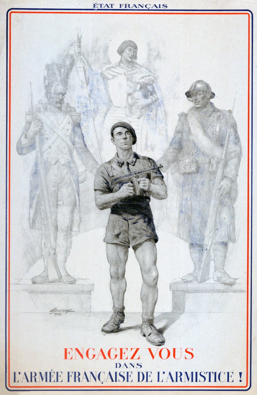 Recruitment Poster for the French Army of the Armistice, 1940-1942 by Unbekannt
