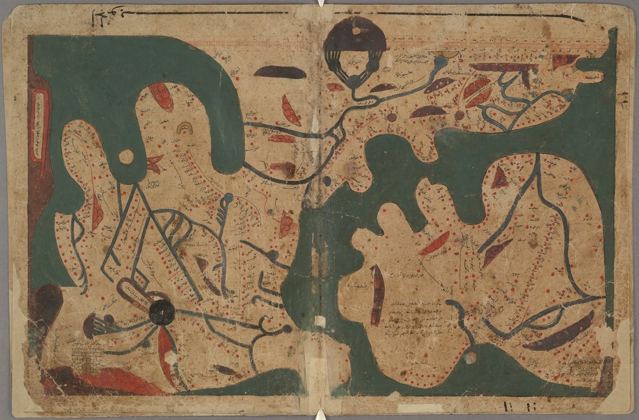 Rectangular World Map from The Book of Curiosities of the Sciences and Marvels for the Eyes by Unbekannt