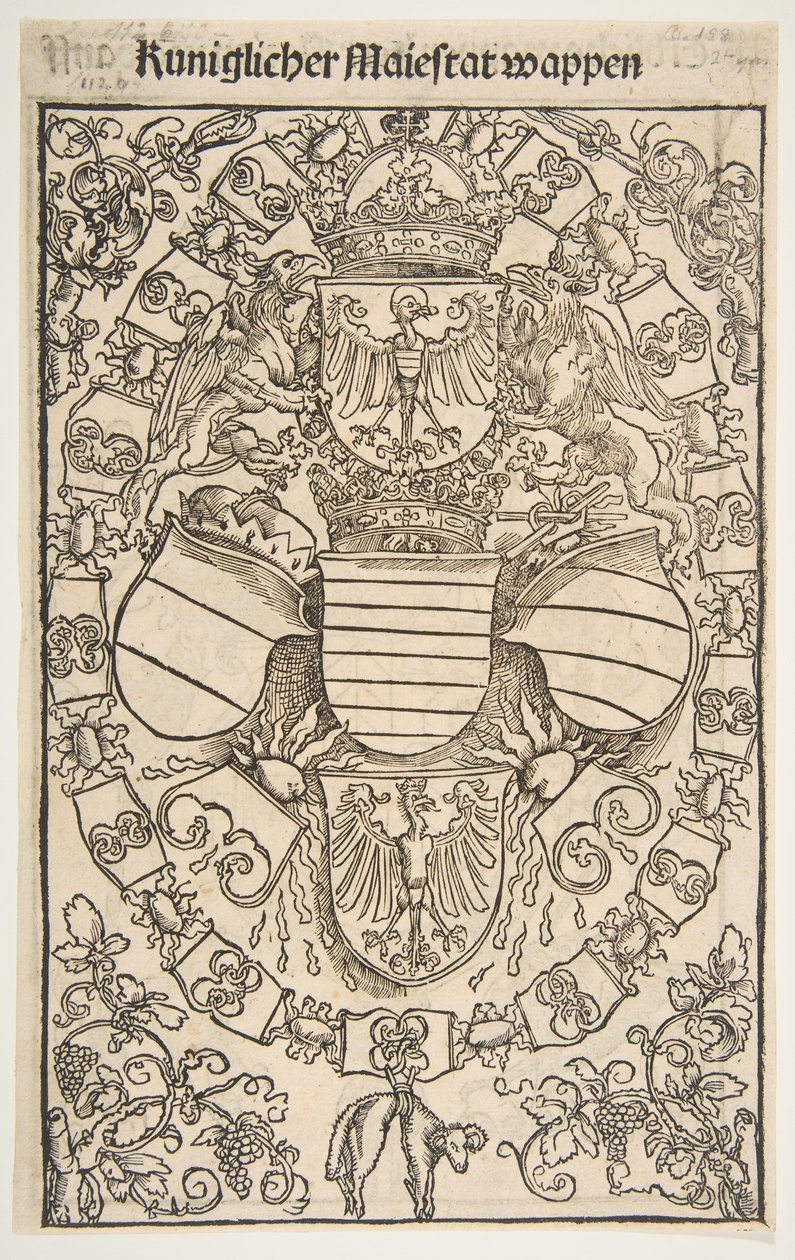 Coat of Arms of Maximilian I as King of the Romans (Recto) / Coat of Arms of Florian (Verso) by Unbekannt