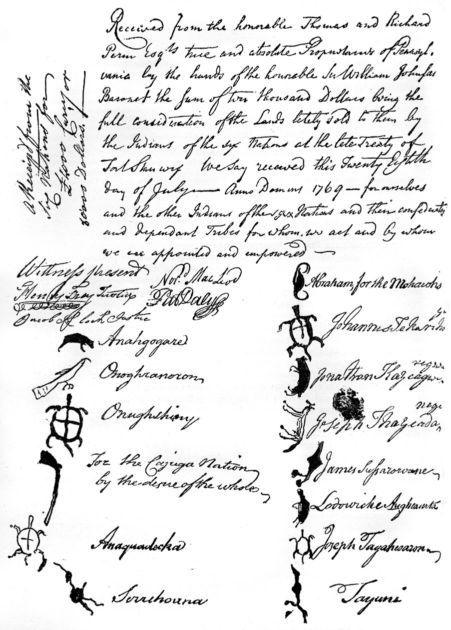 Reduced Facsimile of a Treaty Between the British and Native American Tribes by Unbekannt