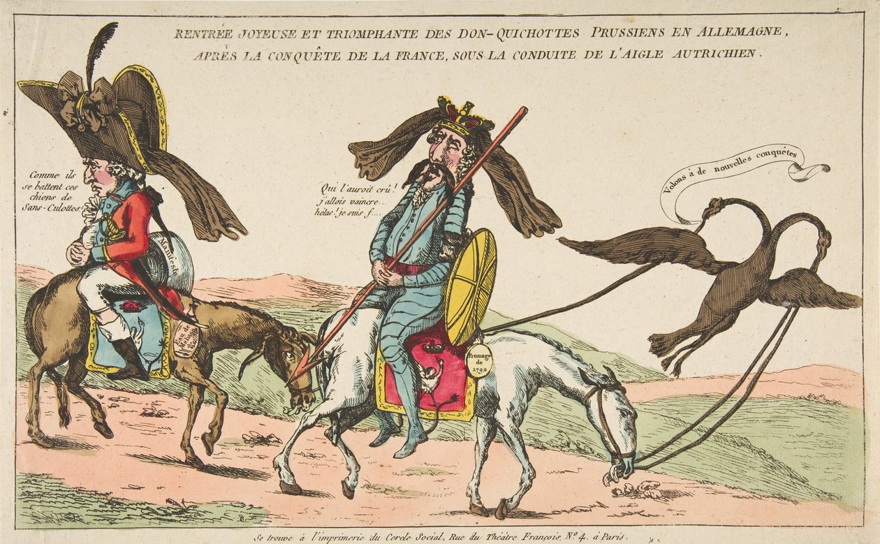 Joyful and Triumphant Return of the Prussian Don Quixotes to Germany, after the Conquest by Unbekannt