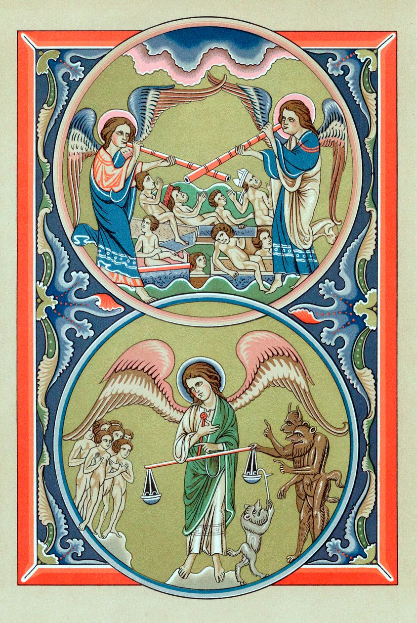 Resurrection of the Dead and Weighing of Souls at the Last Judgement by Unbekannt