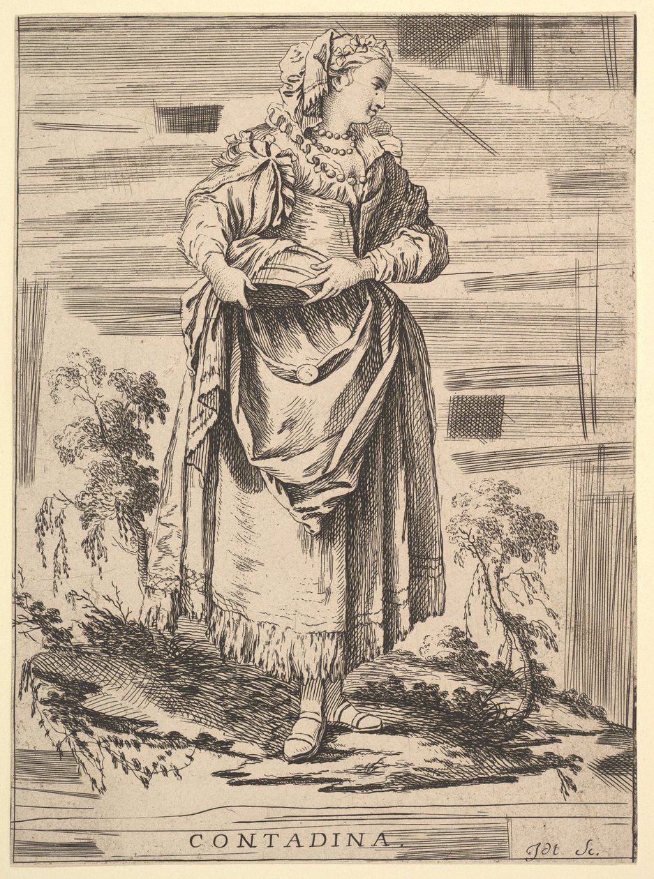 Reverse Copy of Contadina, Recueil de diverses figures étrangères Inventées par F. by Unbekannt