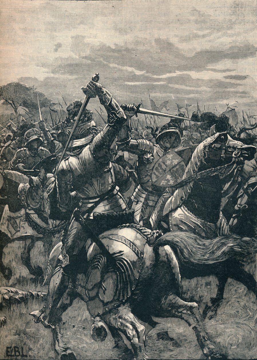 Richard III at the Battle of Bosworth by Unbekannt