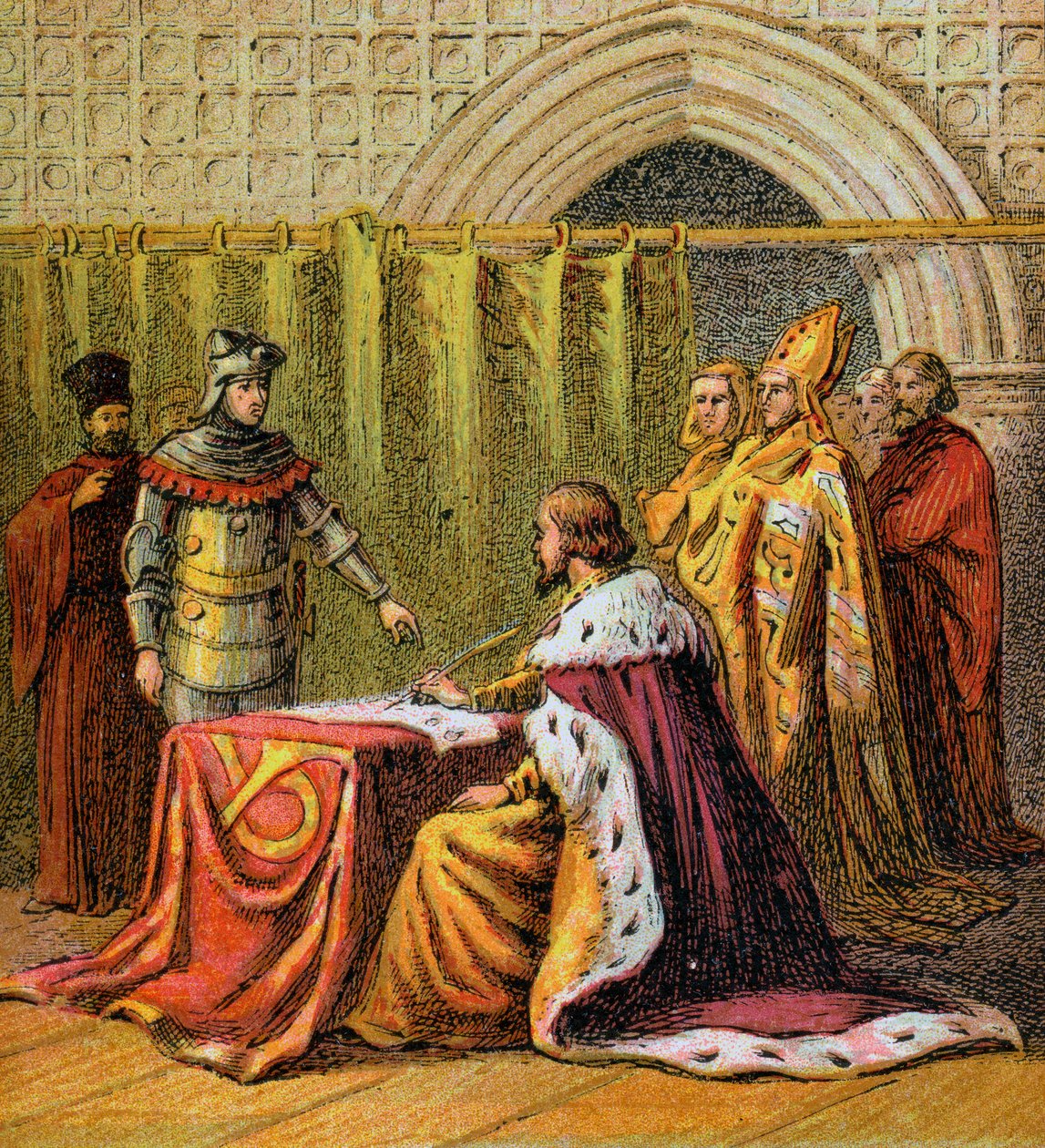 Richard II Abdicates, 1399, c1850 by Unbekannt