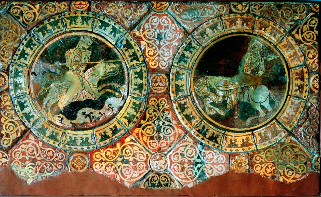 Richard the Lionheart and Saladin in Mounted Combat, 1191 13th Century by Unbekannt