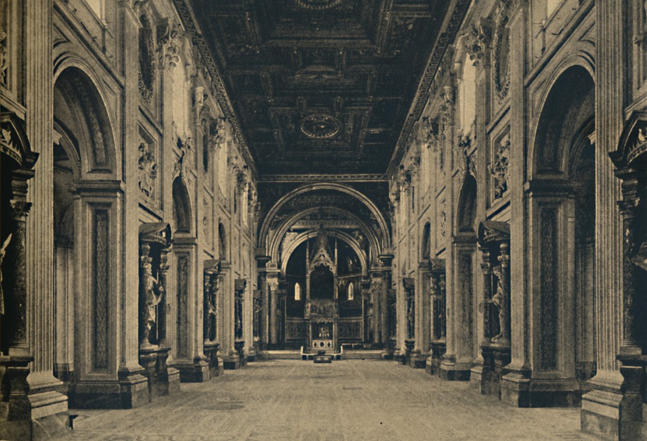 Main Nave of the Basilica of St. John Lateran, Rome by Unbekannt