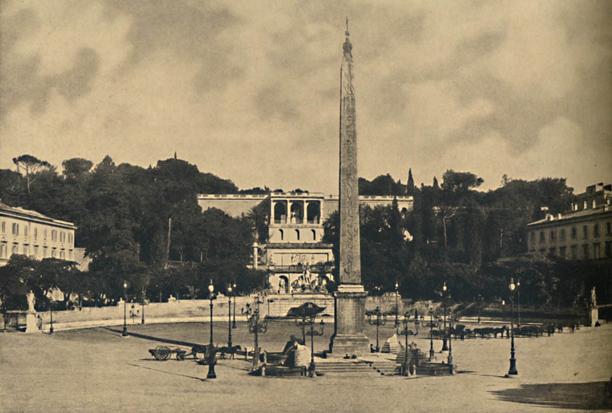 Roma - Obelisk, Fountains and Square of the Popolo. - Terraces of the Pincio Public Park by Unbekannt