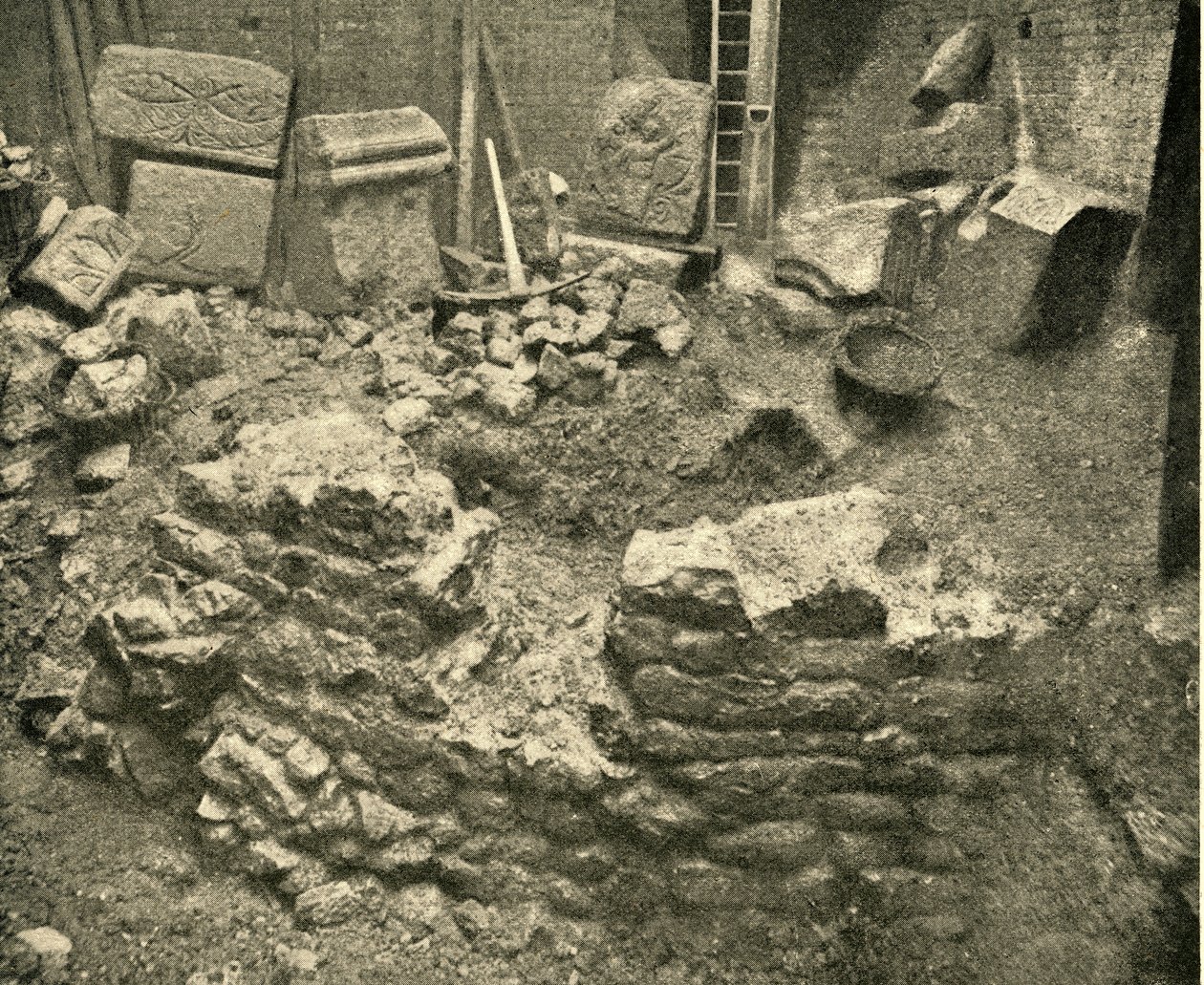 Roman Remains Found In A Bastion of London Wall by Unbekannt