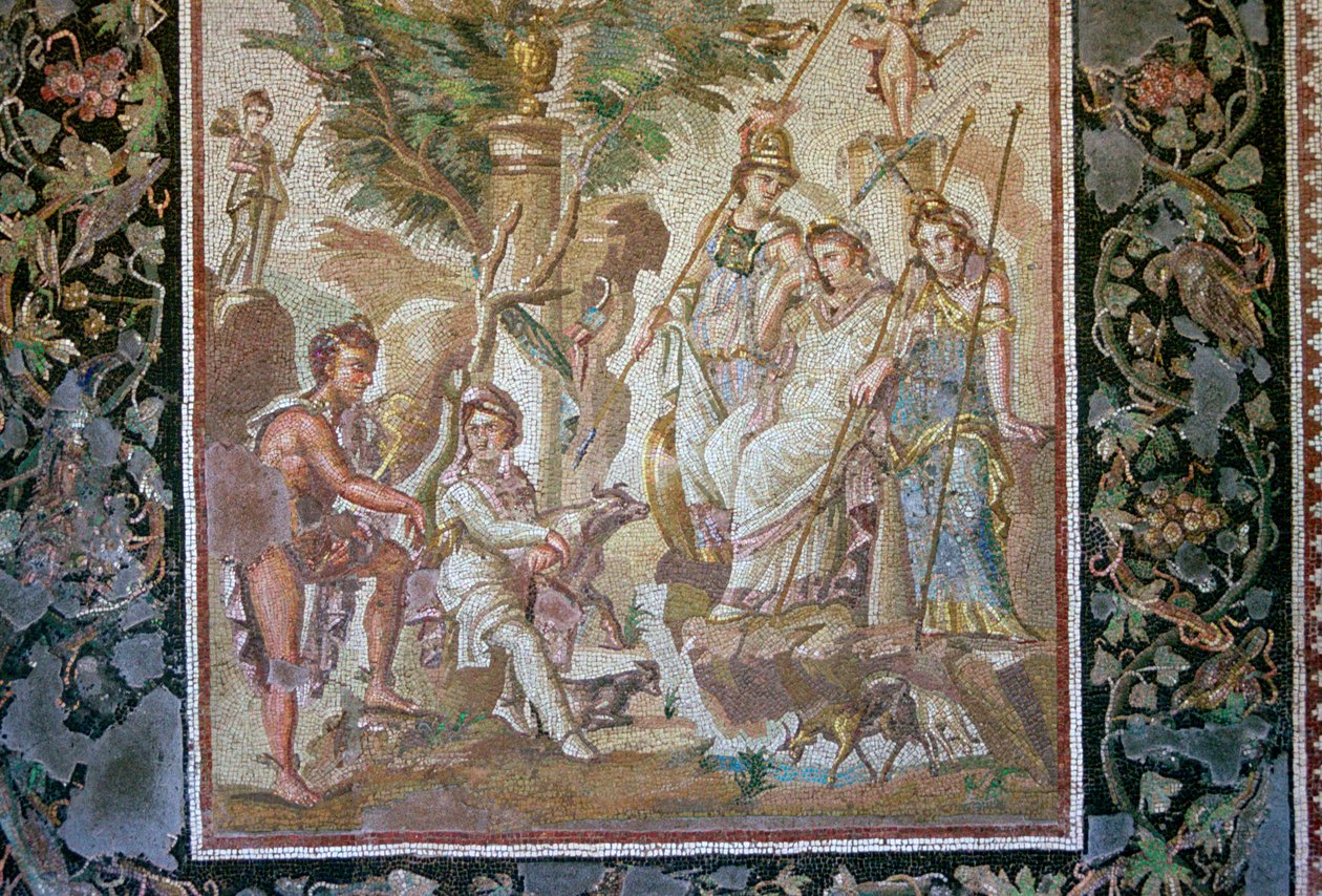 Roman mosaic of the judgement of Paris by Unbekannt