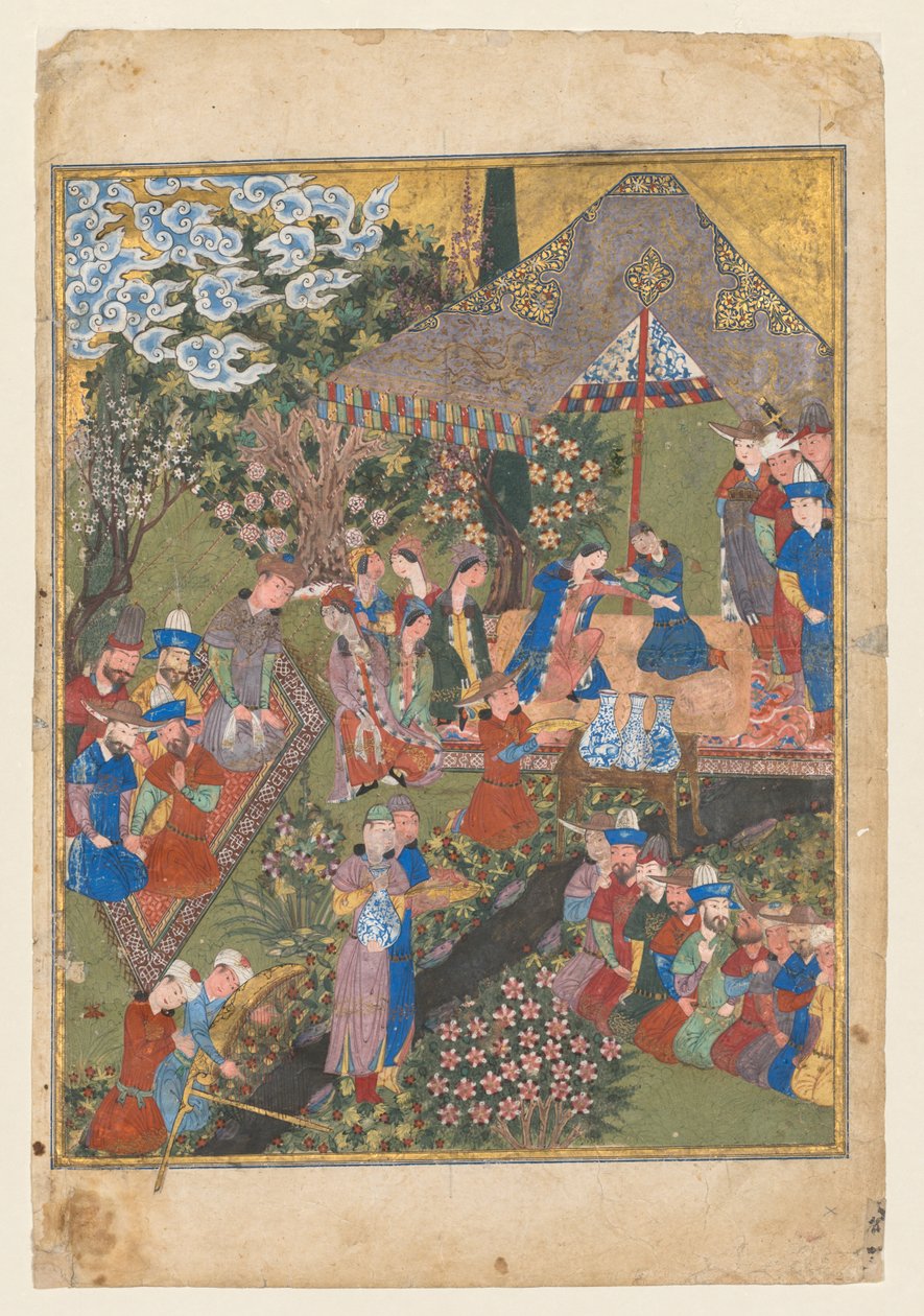 Royal Feast in a Garden, c. 1440 by Unbekannt