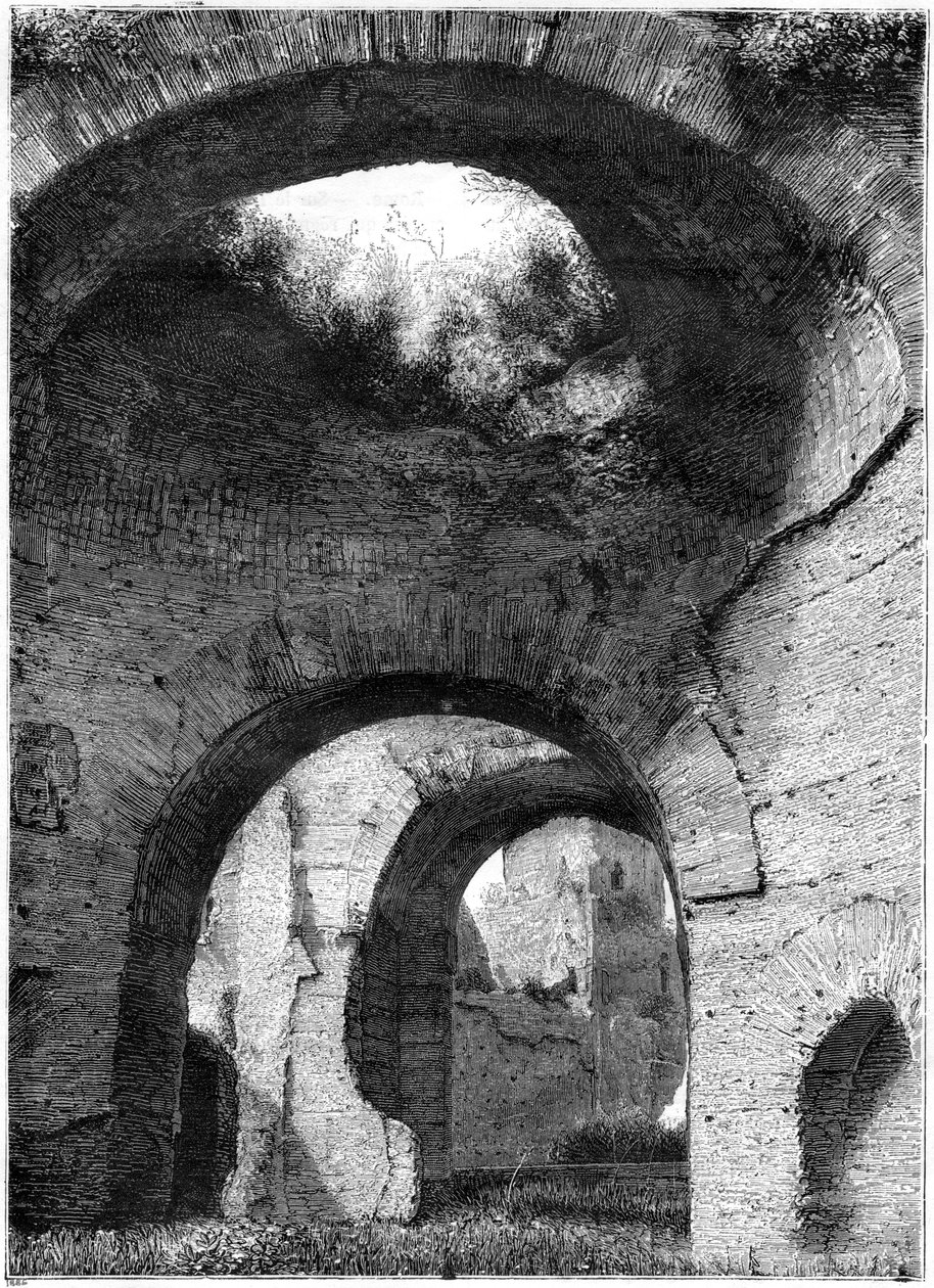 Ruins of the thermal baths of Caracalla, Rome, 1886 by Unbekannt