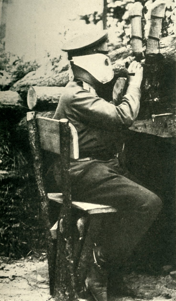 Russian Soldier Using a Periscope Rifle, First World War by Unbekannt
