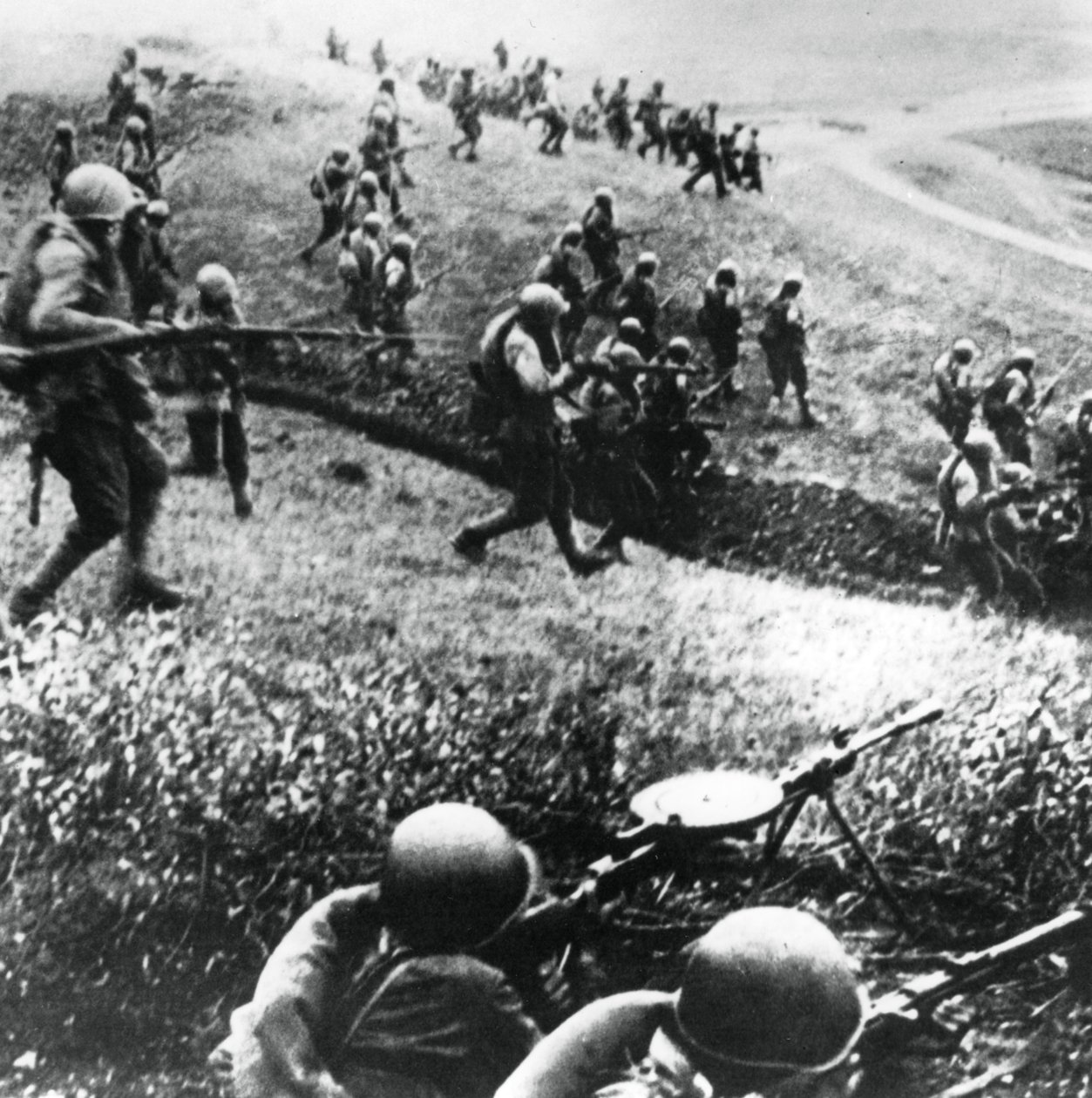 Russian Troops on the Counter-Attack, Mozdok Region, Northern Caucasus by Unbekannt