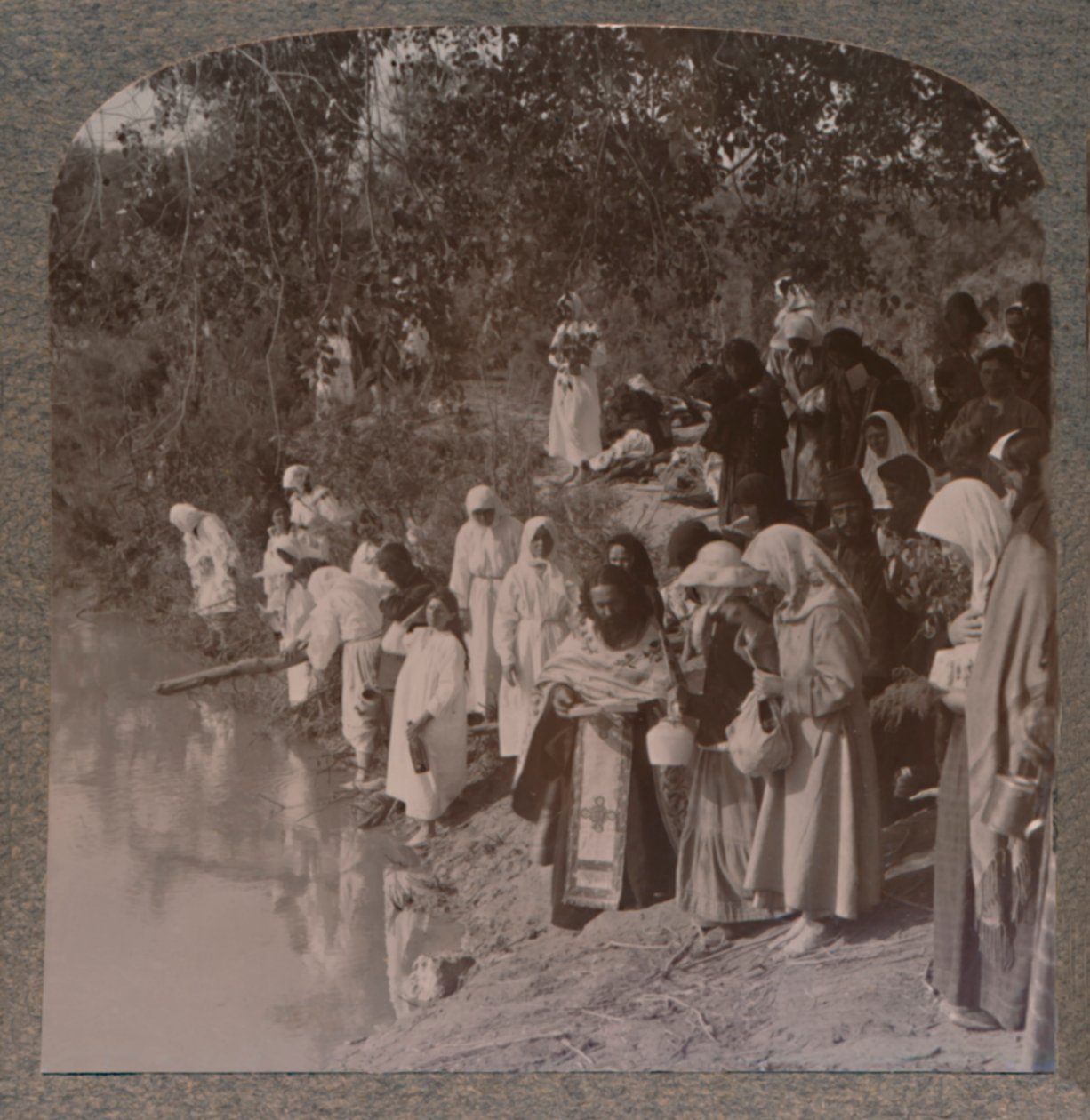 Russian Women Holding Service on the Banks of the Jordan by Unbekannt