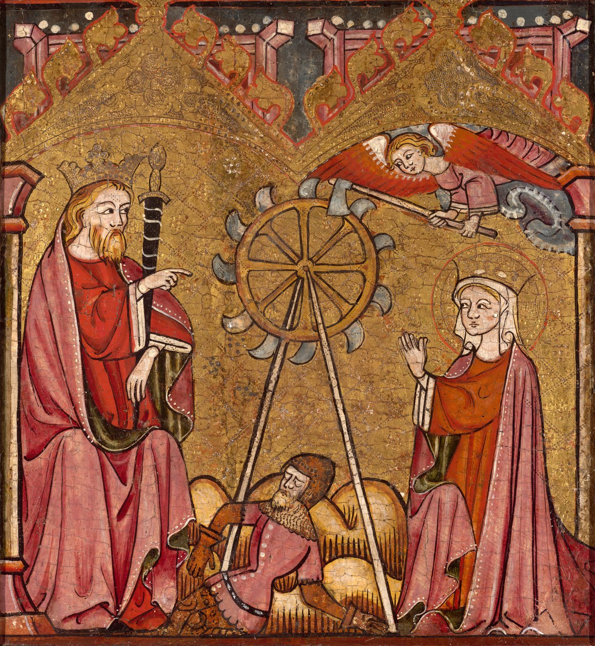 Saint Catherine Delivered from the Wheel by Unbekannt