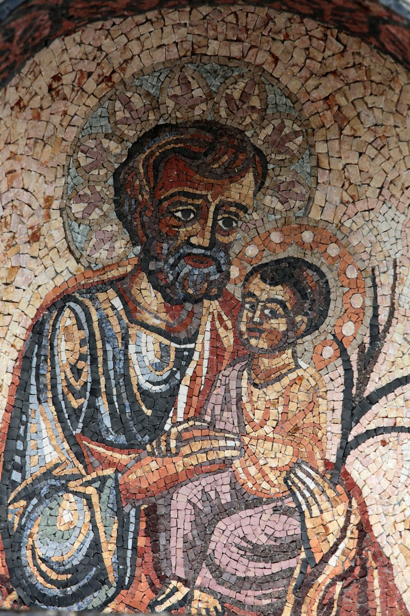 Saint Joseph and Jesus, Cotignac, France by Unbekannt
