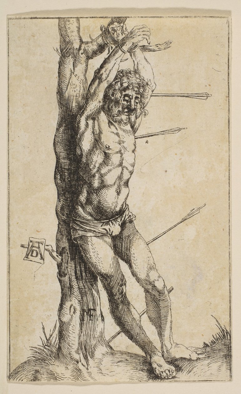 Saint Sebastian Tied to a Tree (reverse copy) by Unbekannt