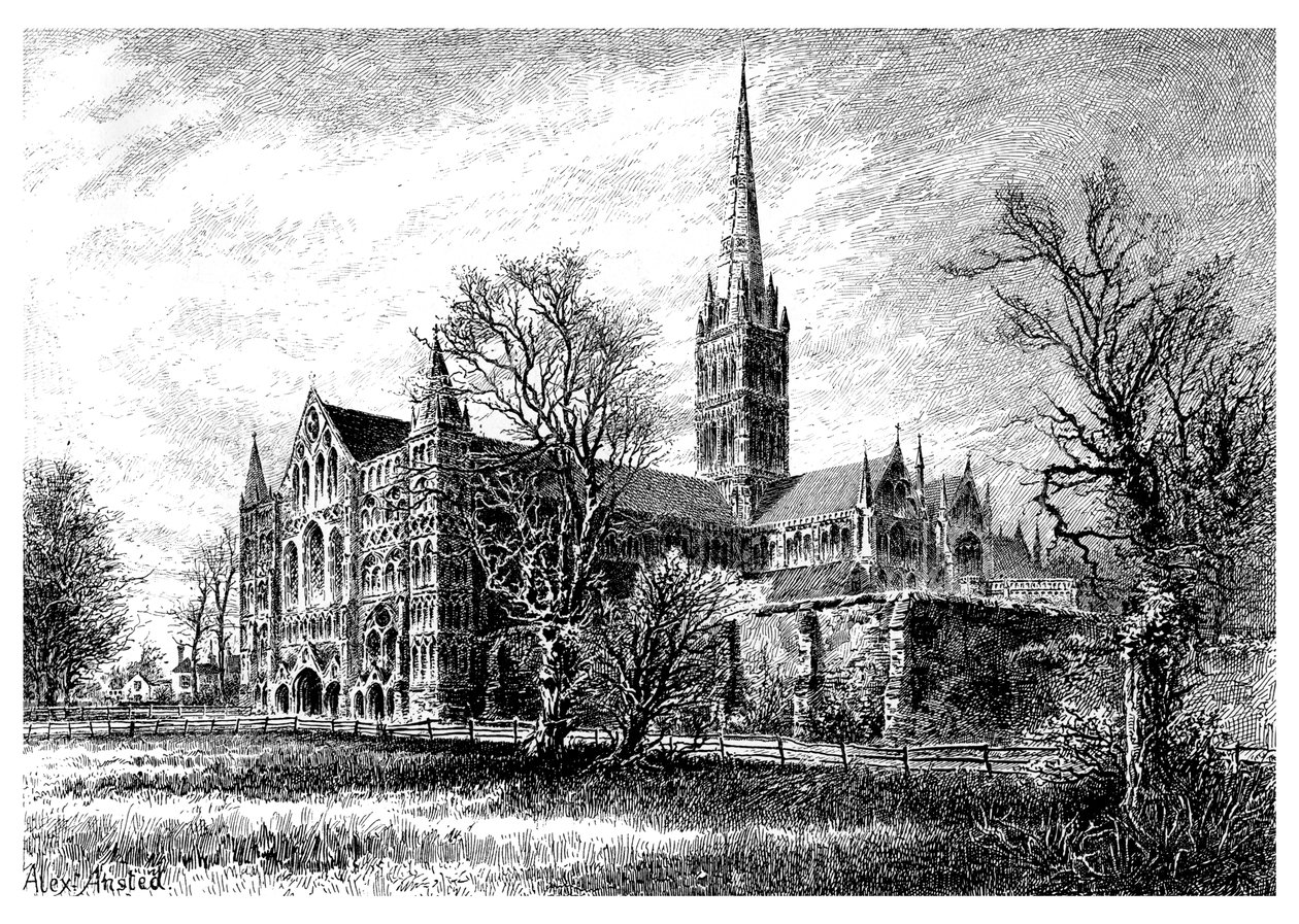 Salisbury Cathedral, from the South West by Unbekannt