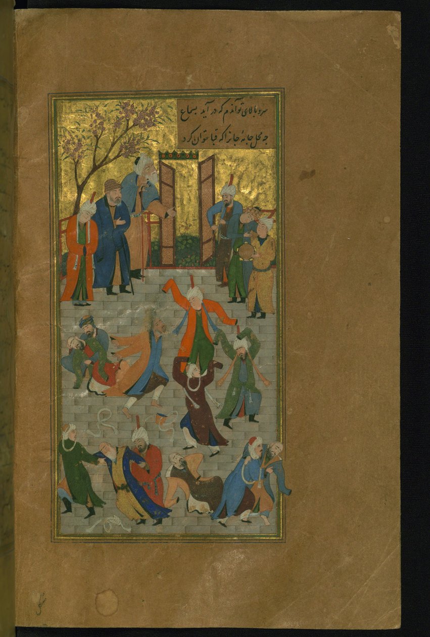 Sama Ceremony. Miniature from a Manuscript of the Divan of Hafez by Unbekannt
