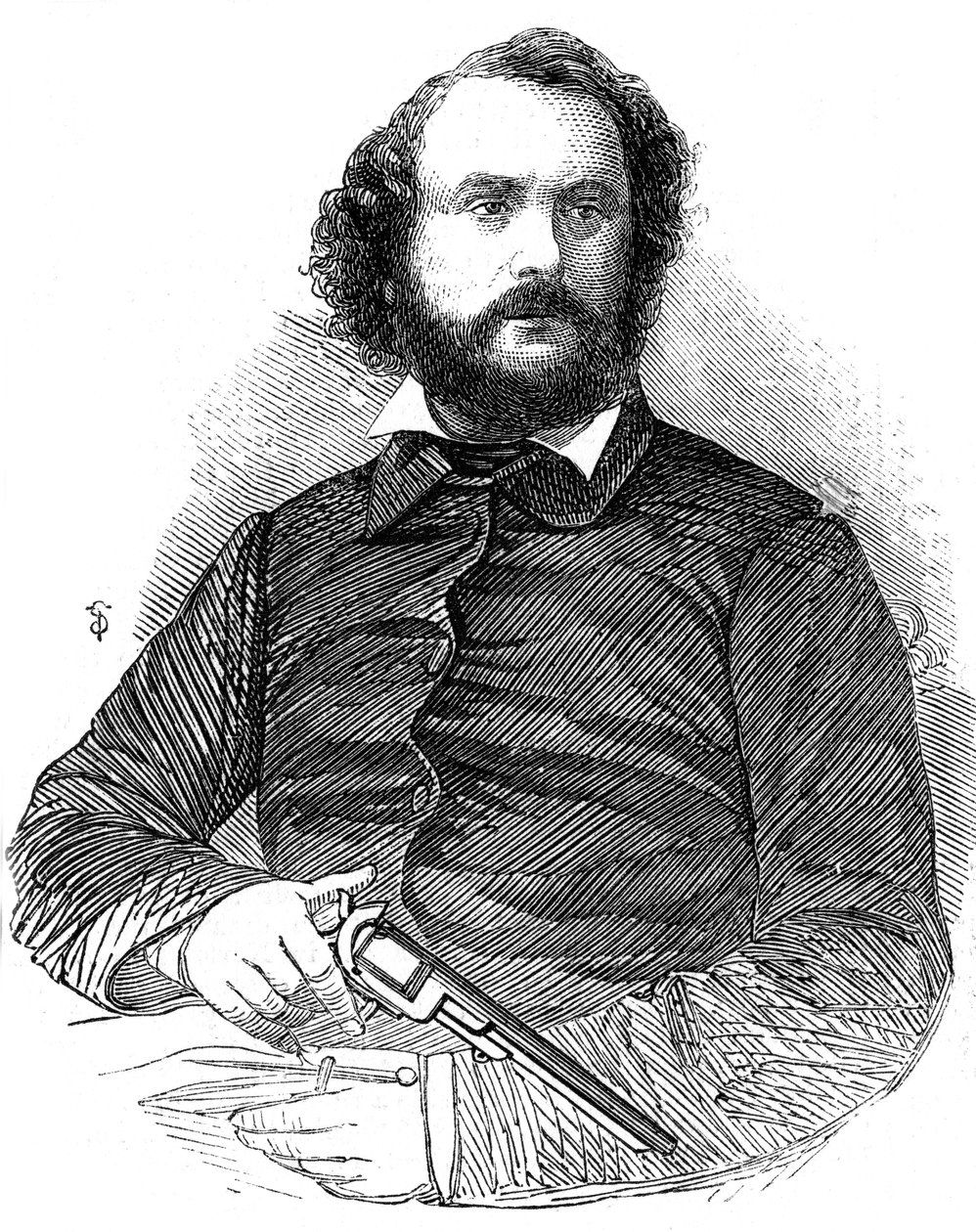 Samuel Colt, inventor of the Colt revolver by Unbekannt