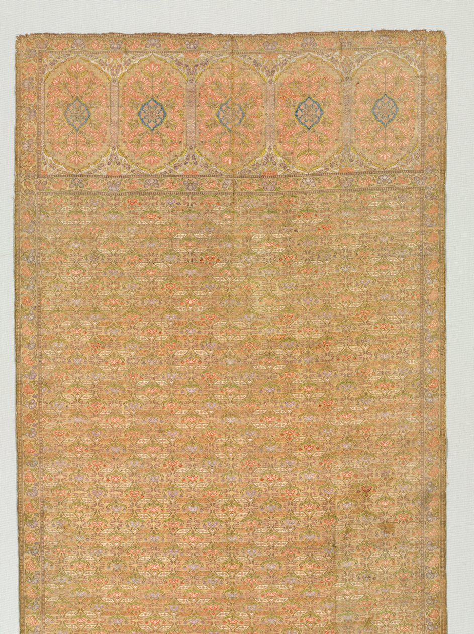 Sash with Floral Field and End Panels on a Gold Ground by Unbekannt